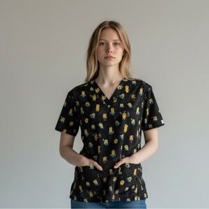 Minions Graphic Scrub Top size 3XL